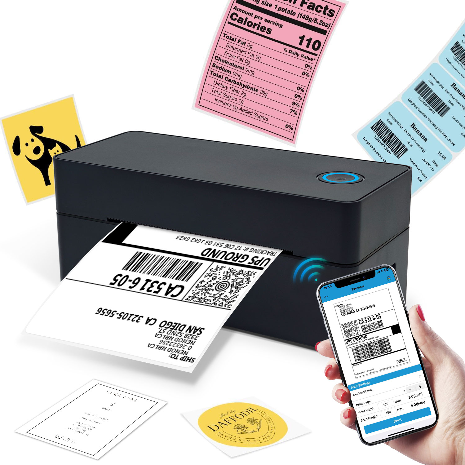 Commercial Label Printing Machine - Mesin Cetak Label Barcode Perekat Nirkabel