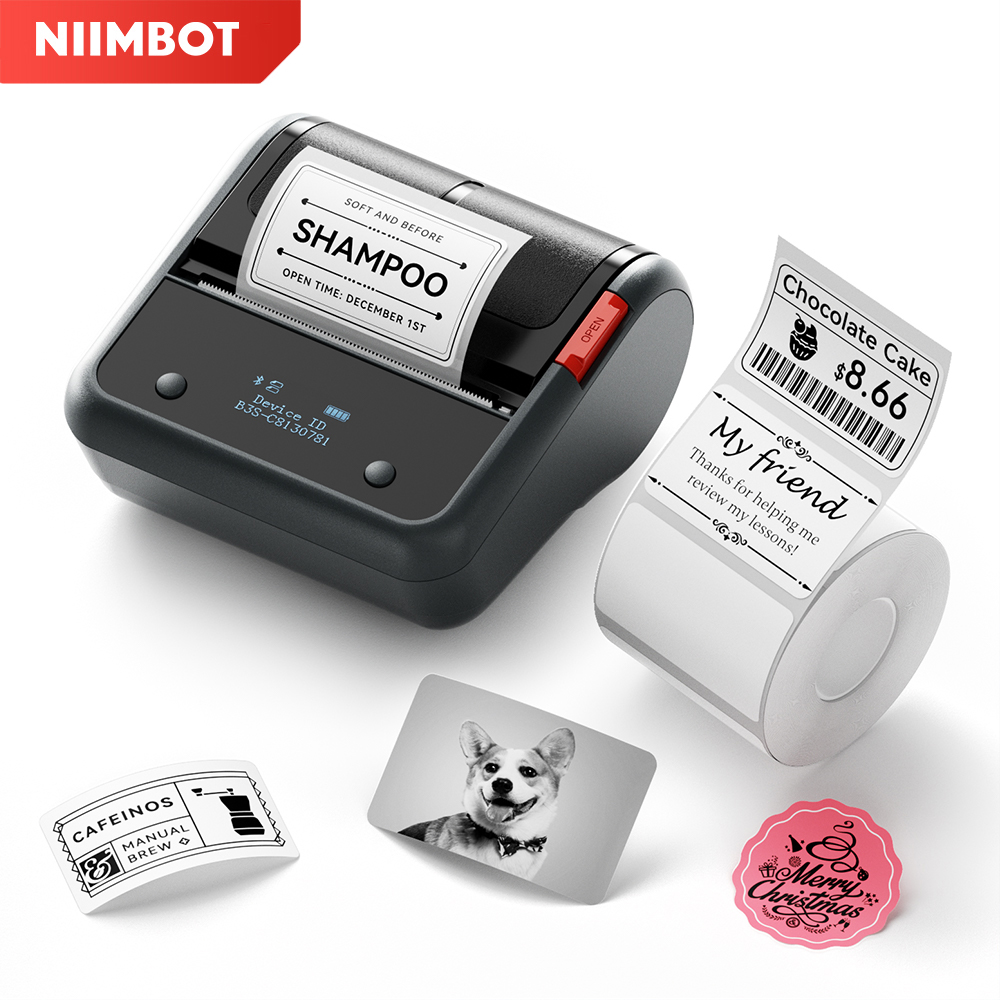 Commercial Label Printing Machine - Niimbot B3S Printer Label Nirkabel 3