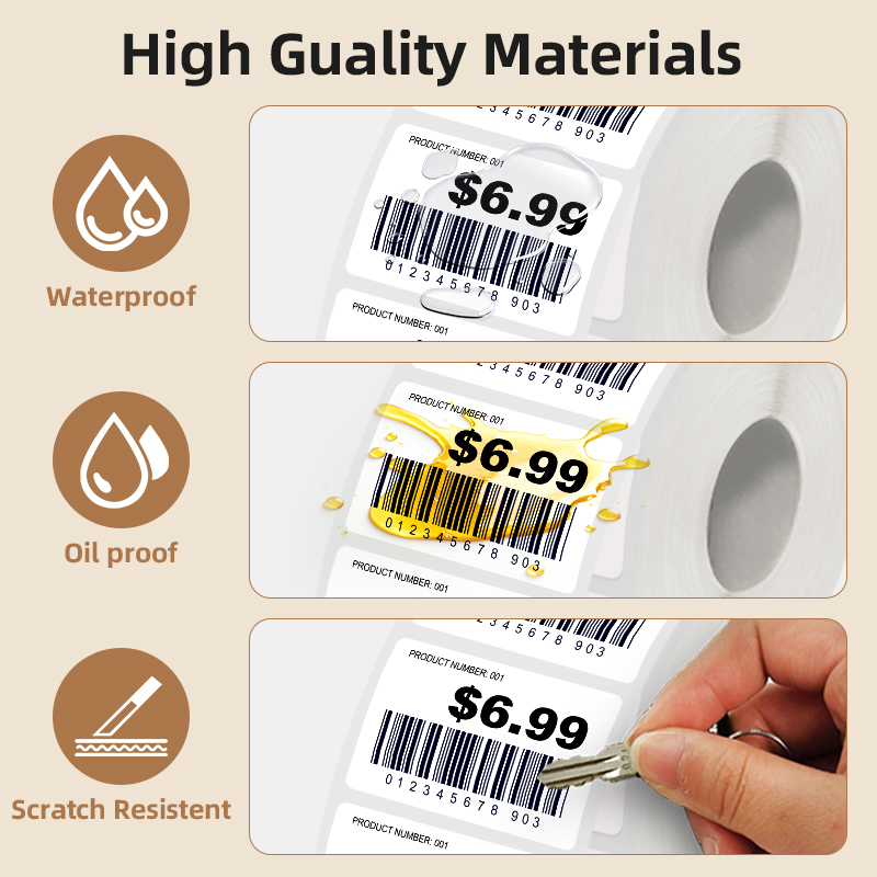5 Gulungan Stiker Label Putih, - Commercial Label Printing Machine ulasan dan harga